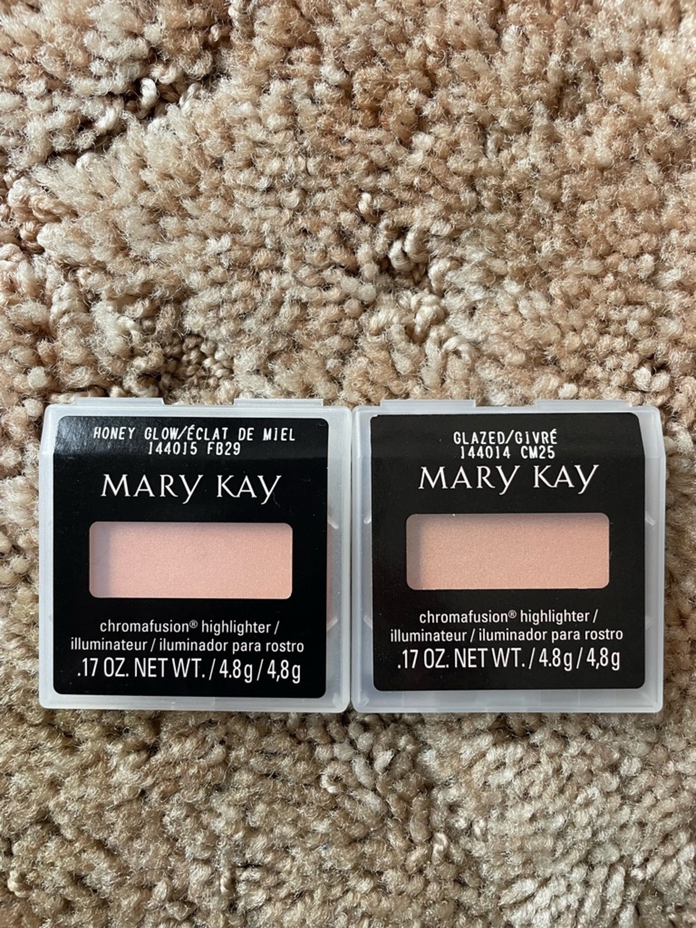 Mary Kay Chromafusion Highlighters - Honey Glow & Glazed Pink Champagne